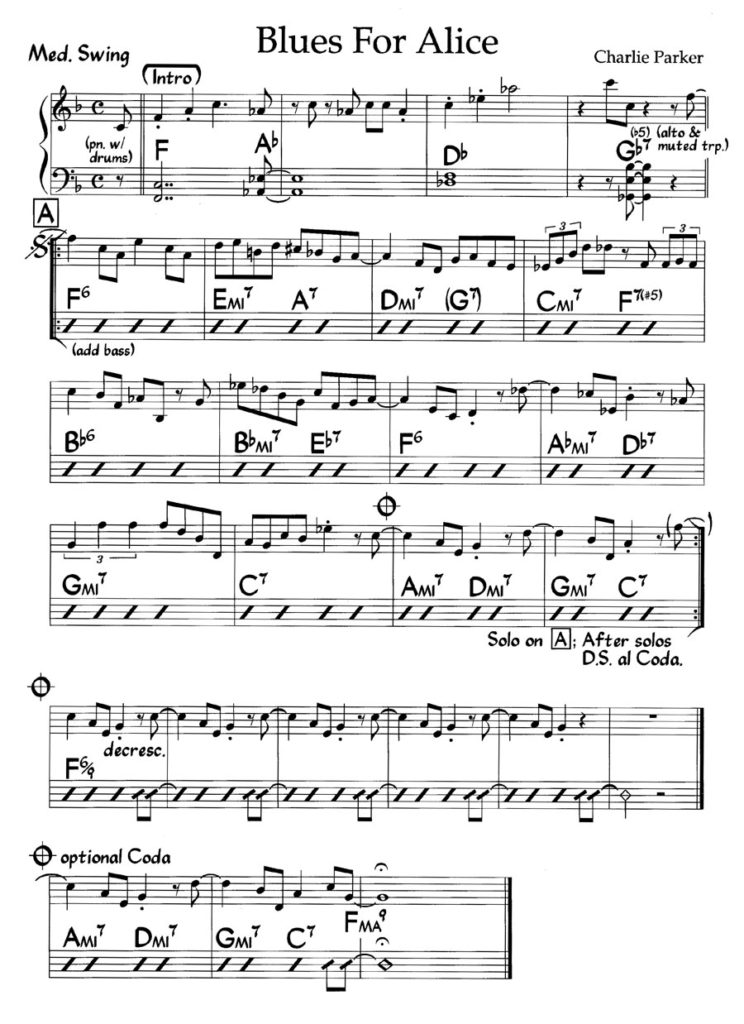 Blues For Alice - Play Jazz Piano